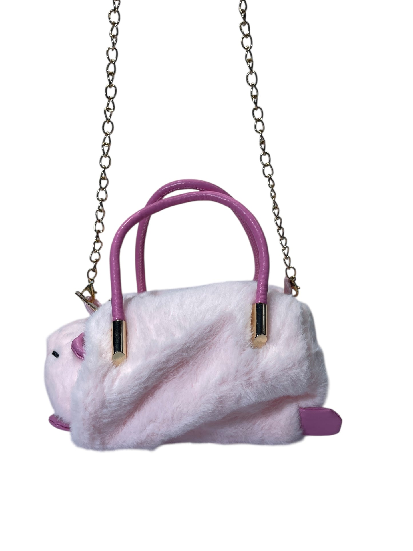 Bolso Capibara blanco y morado 14 CM MS006