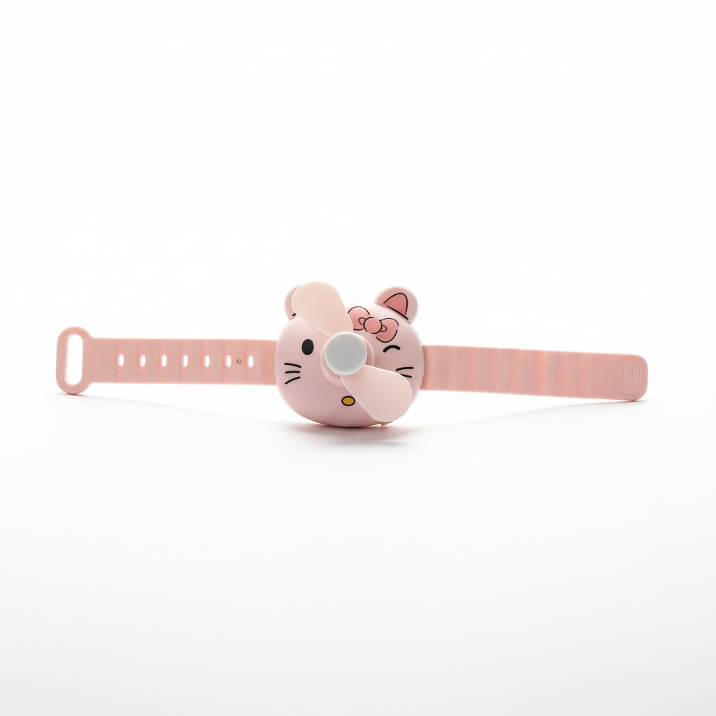 RELOJ AVANICO HELLO KITTY PLASTICO RECARGABLE MS373