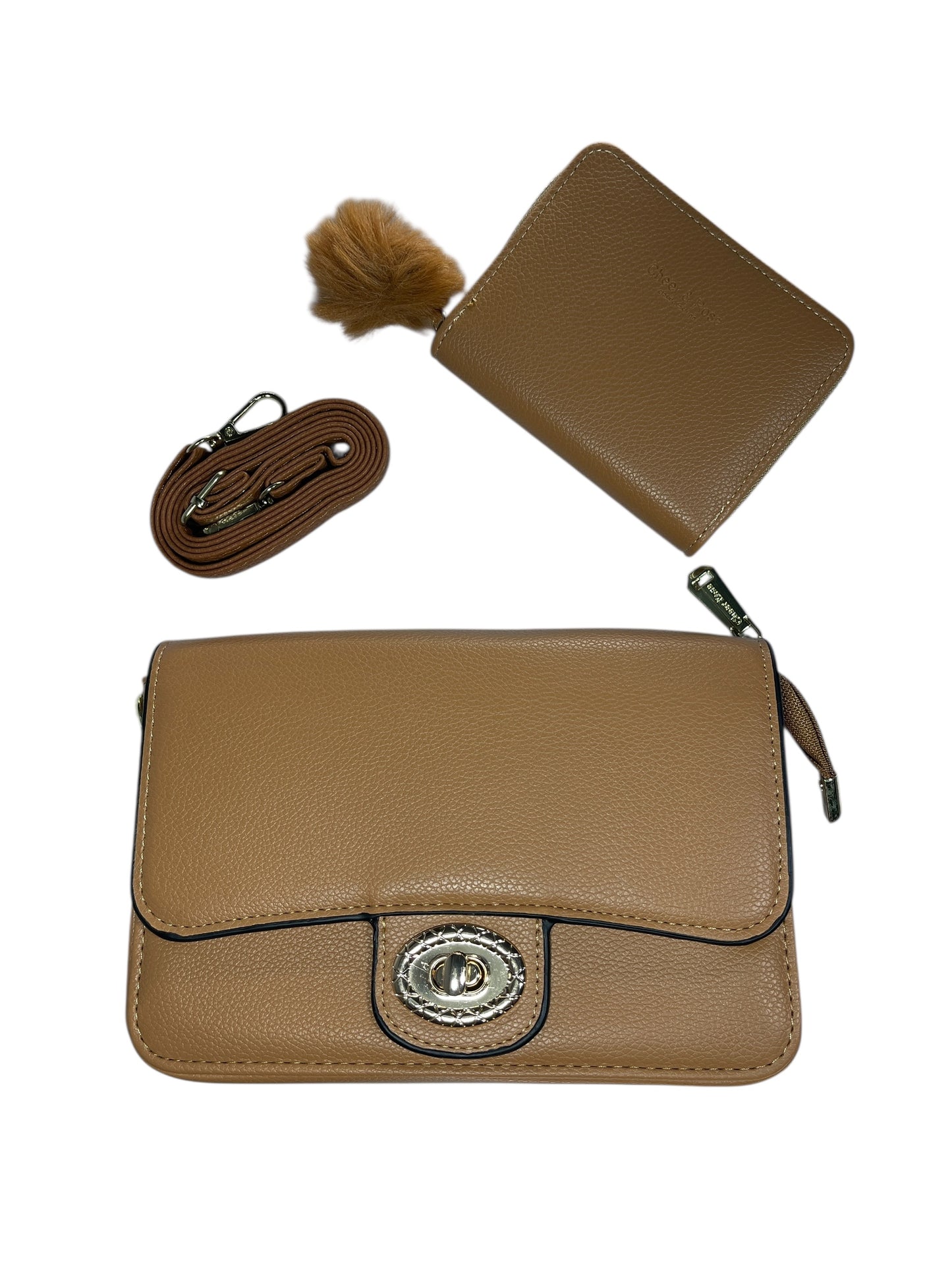 Bolso de Mujer, incluye monedero y correa para colgar, Medidas 20X 14CM-MS587