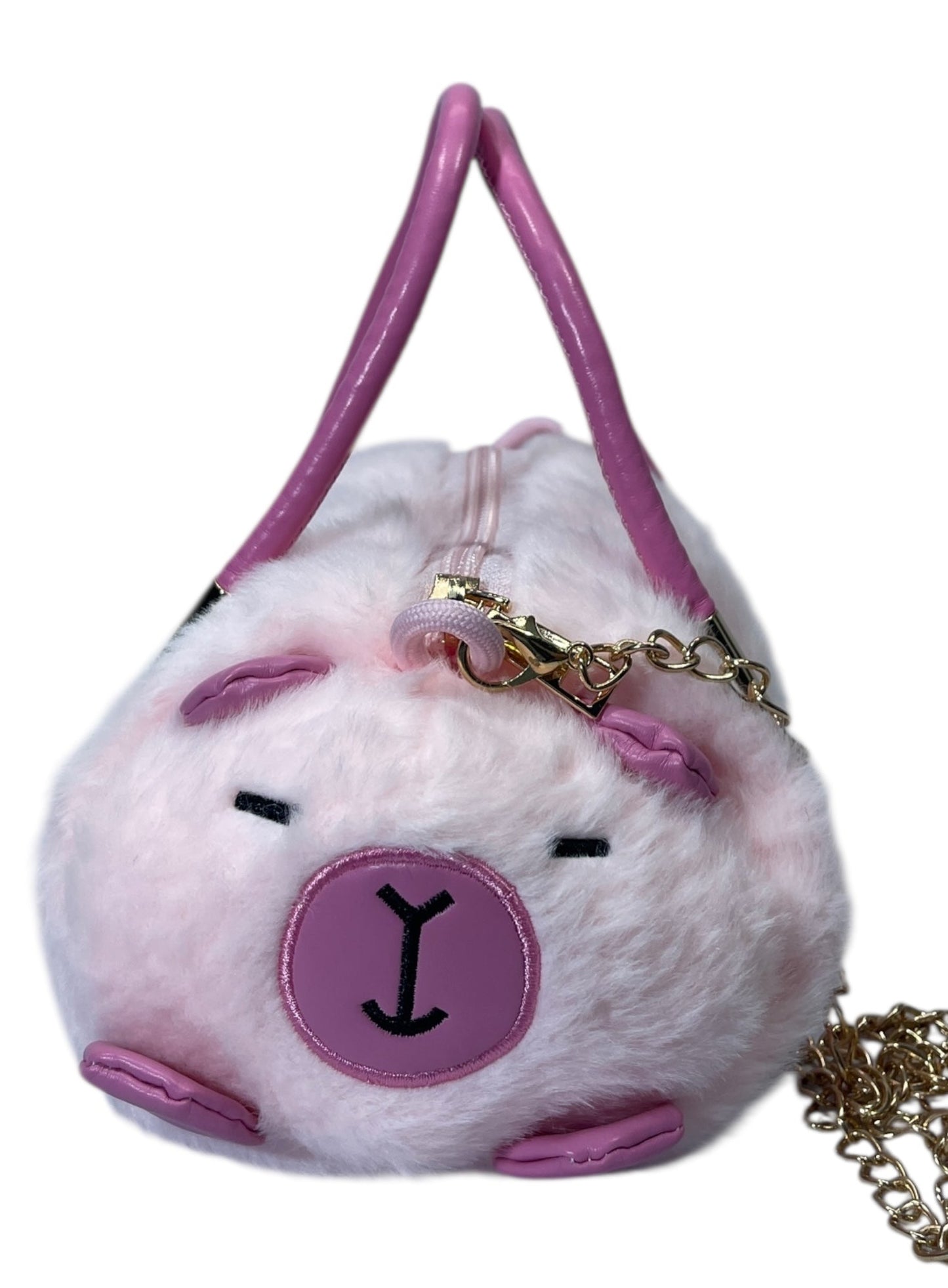 Bolso Capibara blanco y morado 14 CM MS006