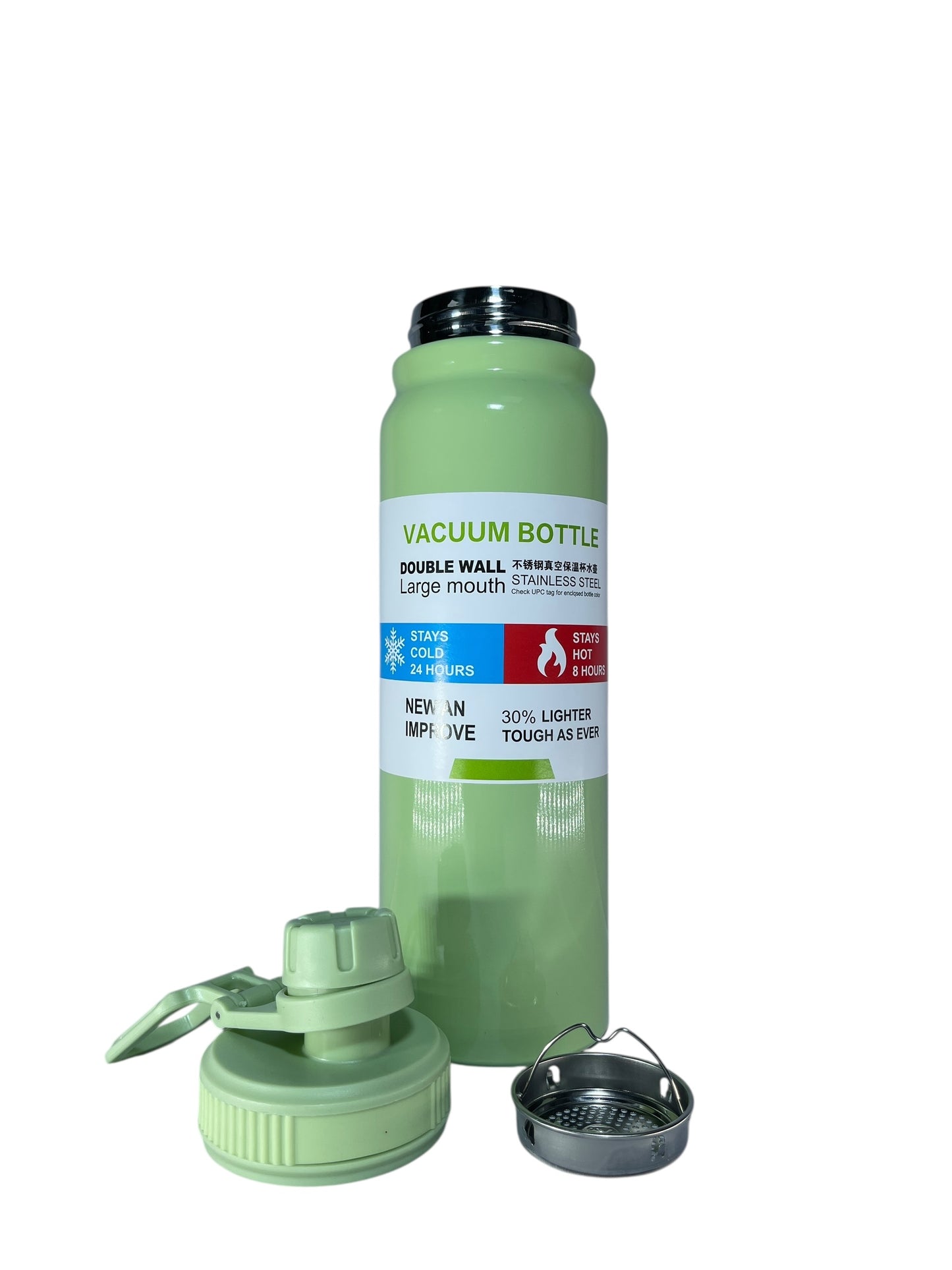 TERMO HERMETICO EN ACERO, 1000 ML,  MANTIENE BEBIDAS FRIAS O CALIENTES-MS308