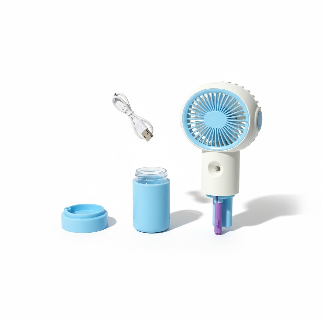 VENTILADOR CON HUMIDIFICADOR RECARGABLE MS382