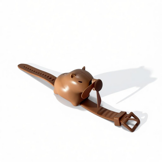 RELOJ AVANICO CAPIBARA  PLASTICO  RECARGABLE MS372